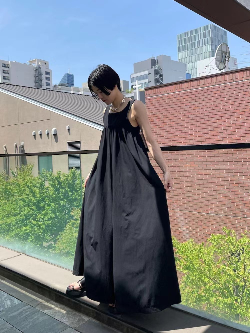 in stock Japanese 2024 New Strap Wide Leg Pants Skirt - Image 6