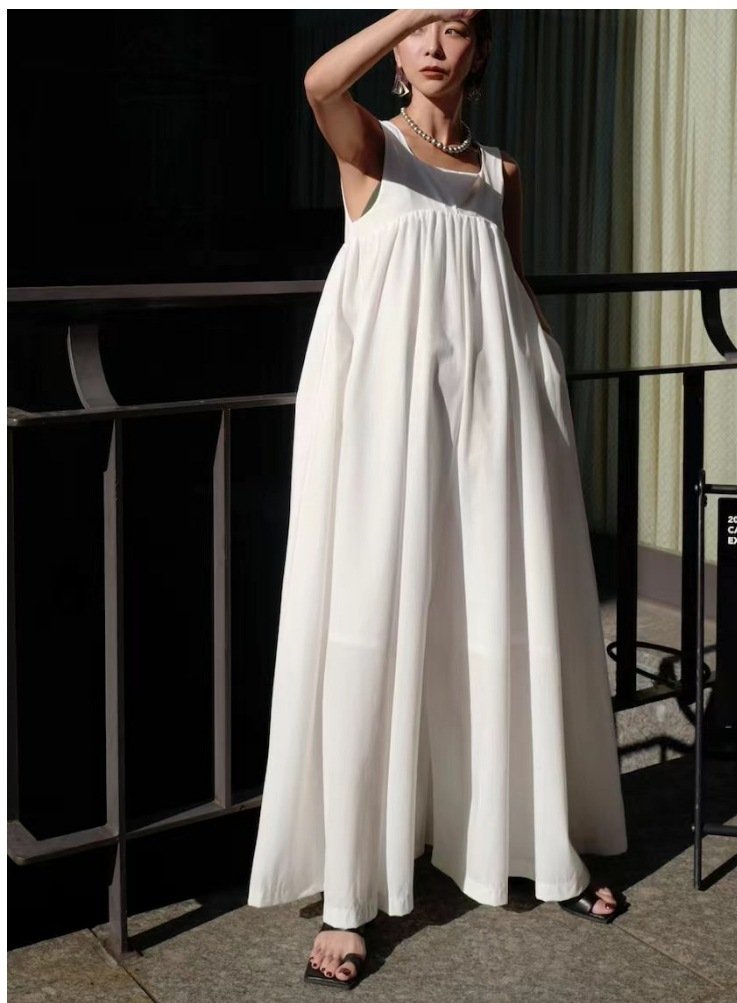 in stock Japanese 2024 New Strap Wide Leg Pants Skirt - Image 2
