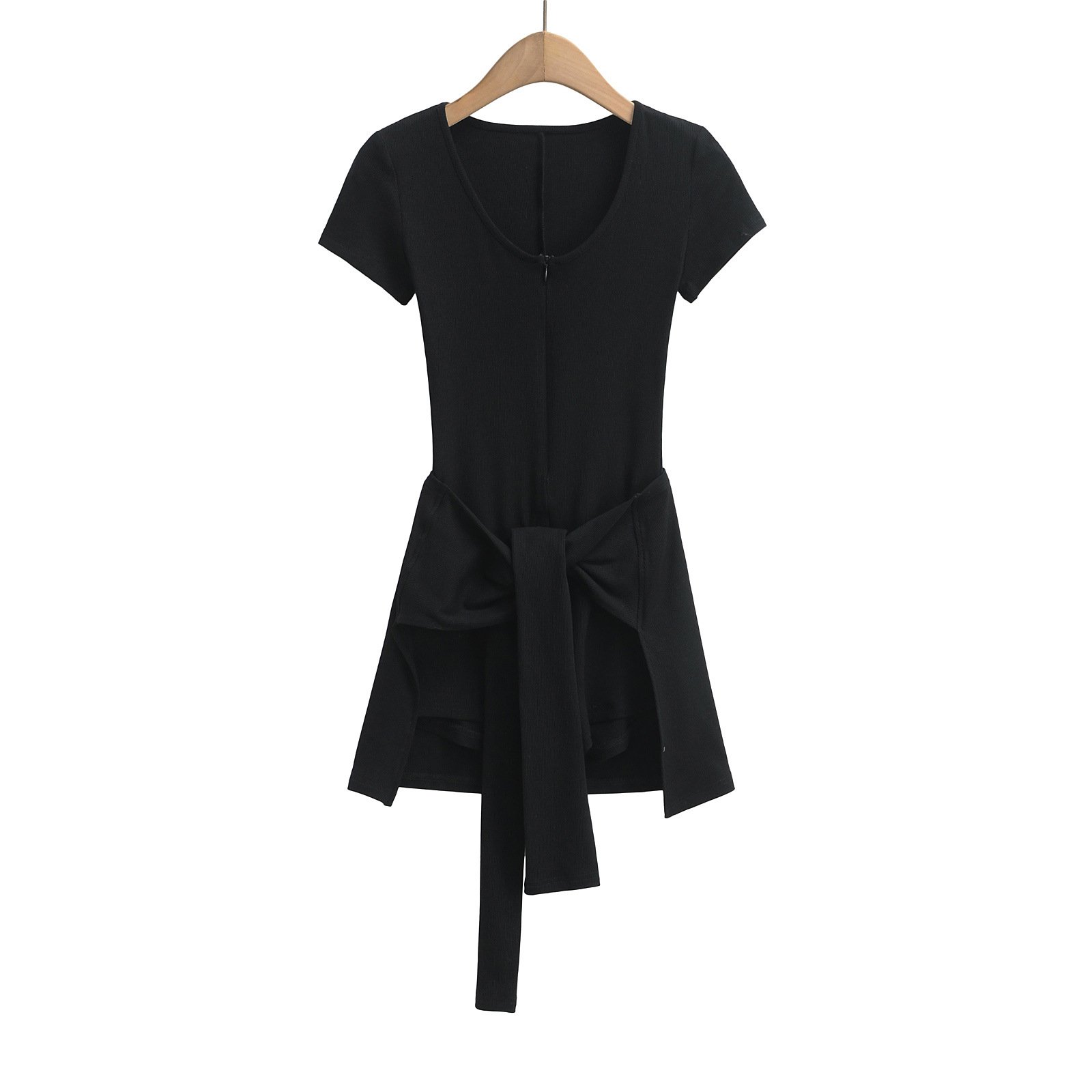 25017-Sexy 2025 New Short-sleeved Jompsuit Women's American Style Spice Girl Fashion V-neck Two-piece Bottoming Shorts