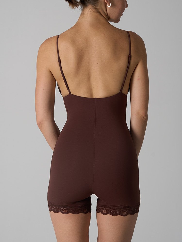 Fits Everybody Lace Lace Triangle Cup Jumpsuit Nude Suspender Breathable Inner Jumpsuit for Women - Image 6