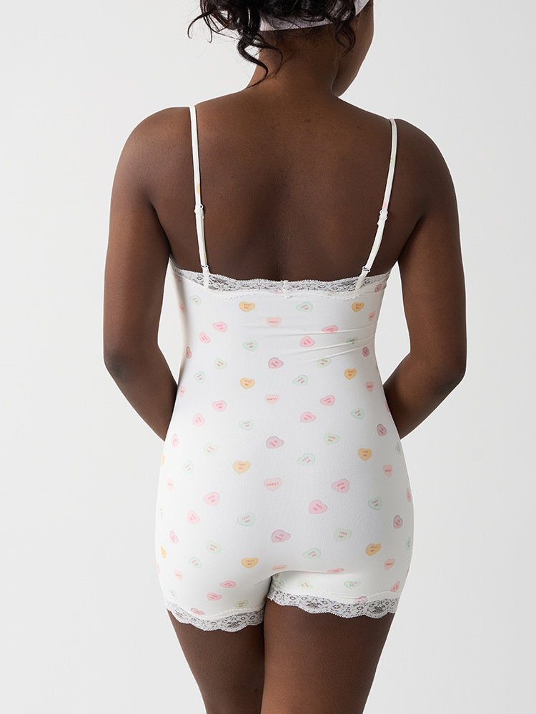 Scoop Onesie Cross-Border European and American Lace Suspender One-Piece Boxer Crotch Nude Skin-Friendly Tummy-Tightening Butt-Lifting Yoga Wear - Image 6