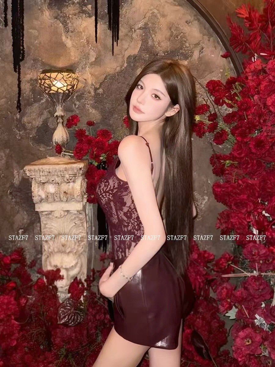 2903 # Summer New Style Hot Girl Style Lace Splicing One-Piece Vest Slim Fit and Slimming for Women with Chest Pads - Image 7
