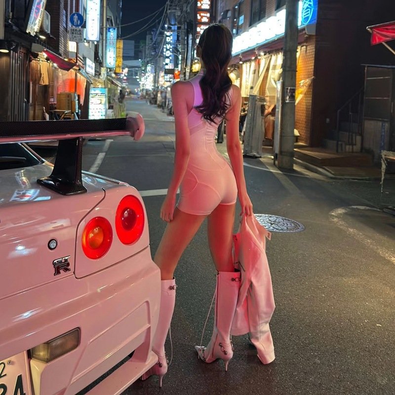 2026 Cross-Border European and American Summer New Style White High-Neck Sleeveless Slim-Fit Unique Design Versatile Jumpsuit for Women - Image 6