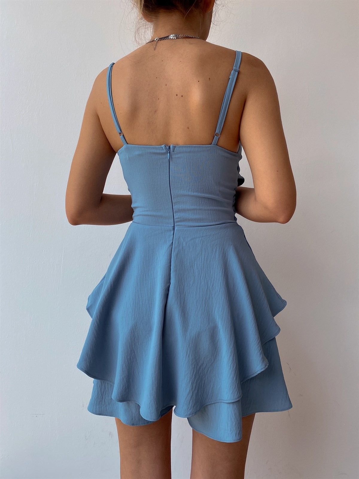 2022 Amazon European and American Cross-Border Summer New Women's Fashion Solid Color Strap Zipper Jumpsuit in Stock - Image 5