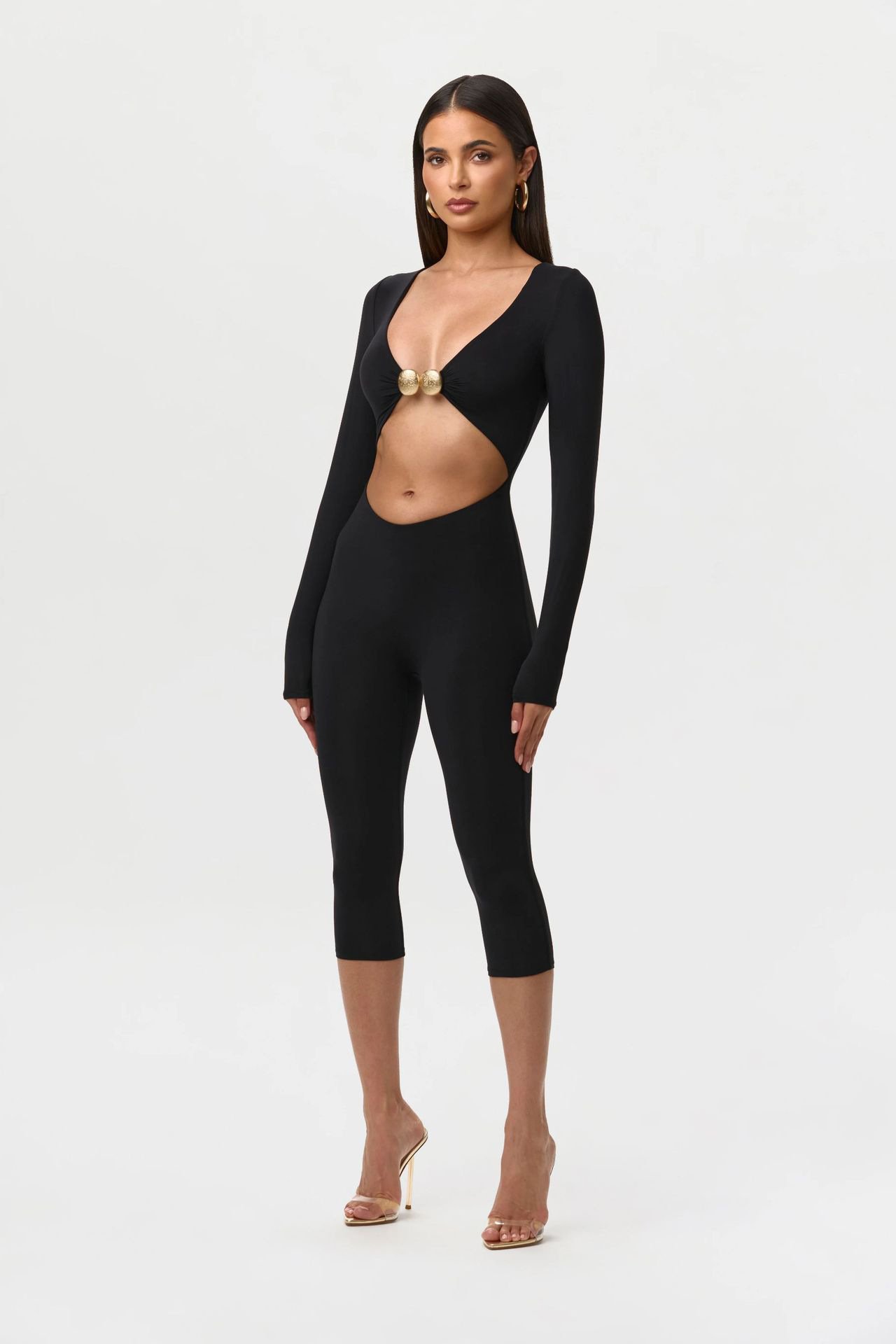 Women's Jumpsuit, Leopard Print Jumpsuit, Black Jumpsuit Women, Long Sleeve Jumpsuit, Bodycon Jumpsuit, High Waist Jumpsuit, Skinny Fit Romper, Pleated Jumpsuit, Sexy Women's Jumpsuit, Party Jumpsuit, Clubwear Romper, Women's Fashion Romper, Stretch Polyester Jumpsuit, Slim Fit Jumpsuit, Elegant Women's Outfit, Going Out Jumpsuit, Trendy Women's Clothing, Celebrity Style Jumpsuit, Women's Evening Wear, Three Quarter Pants Jumpsuit, Boutique Fashion Jumpsuit, Women's Club Outfit, Leopard Romper, Fashionable Women's Jumpsuit, Women's One-Piece Outfit - Image 4