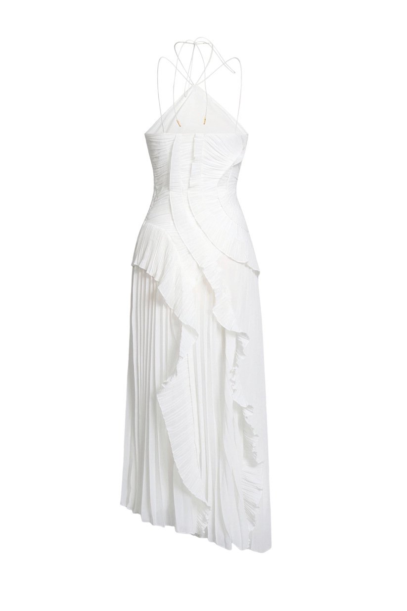 European and American Women's 2025 Summer Women's New Fashion Strapless Sexy Backless Split Tassel Elegant dress - Image 4