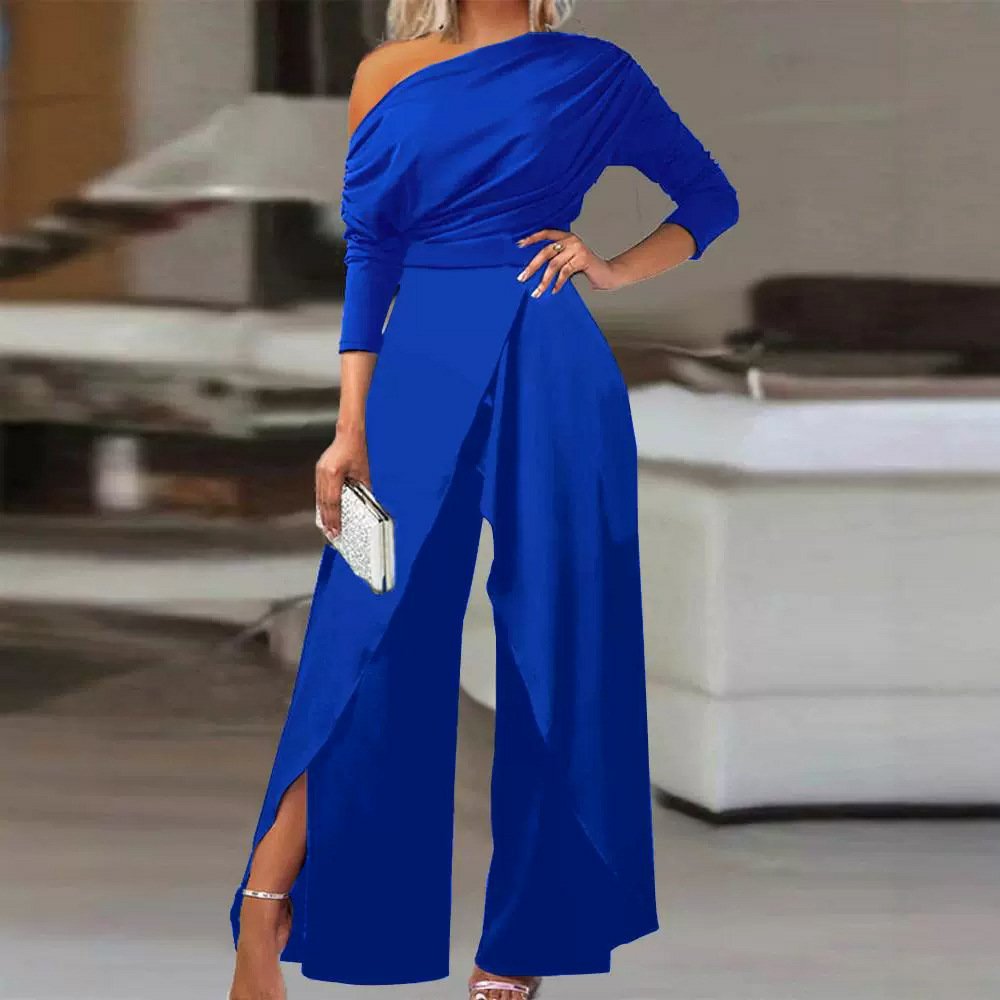 2026 New In-Stock Amazon One-Shoulder Formal Elegant Party Jumpsuit - Image 6