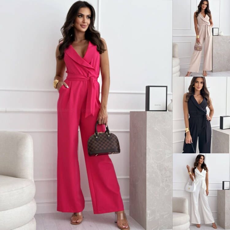2024 European and American Cross-border Women's Clothing Amazon AliExpress New High Waist Commuter Waist Strap Pants