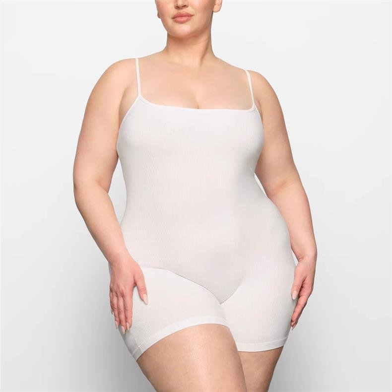 Skims Kardashian-Style Soft Lounge Scoop Onesie Camisole Jumpsuit Shorts - Image 4